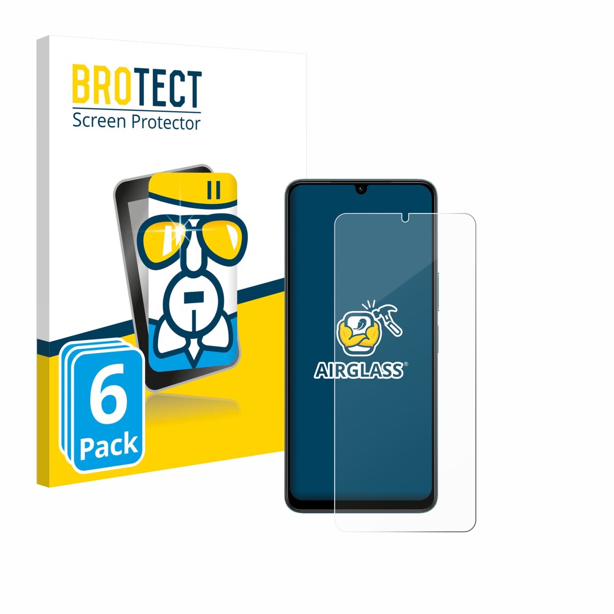 Screenprotector 6 Stuks voor Vivo Y19s GT Beschermglas transparant
