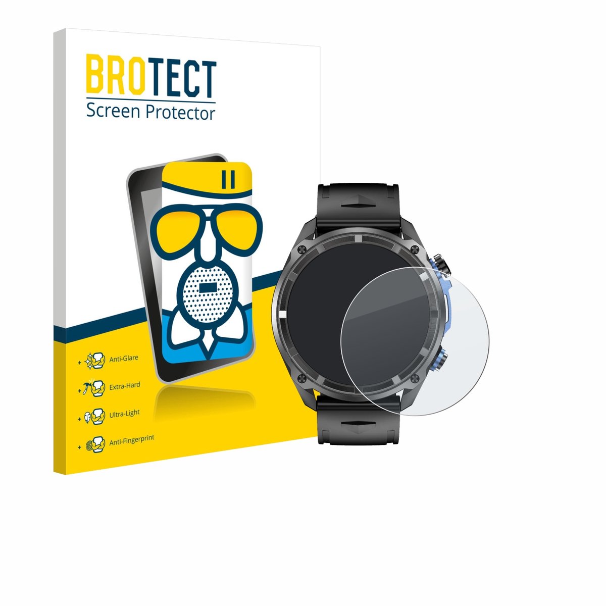 BROTECT - Screenprotector voor Rogbid GeoX1 1.43" - Folie Beschermfolie Beschermglas matte