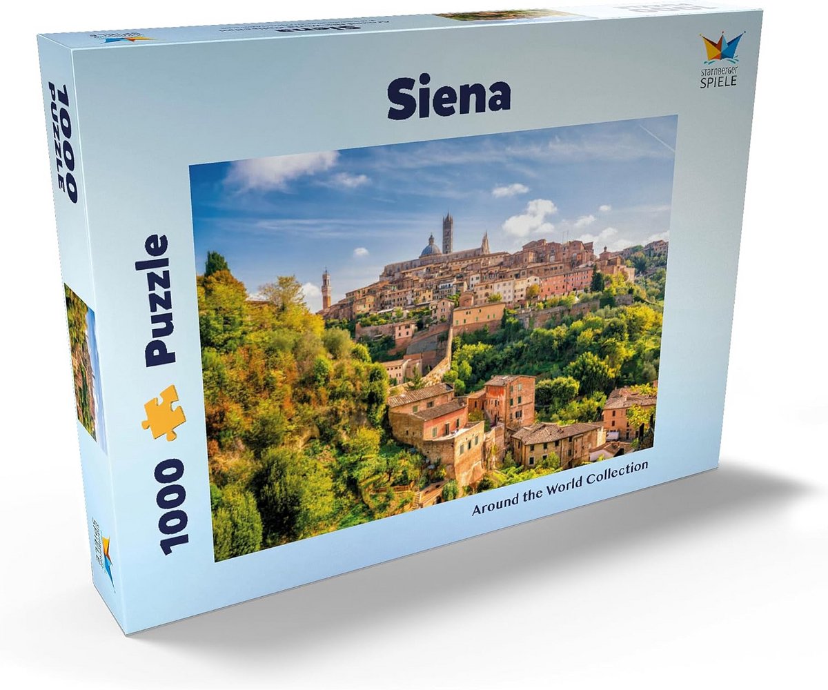Panorama Puzzel 1000 Stukjes - Uitzicht op Siena, Toscane Italië