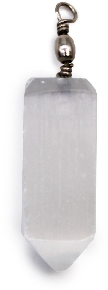 Ancient Wisdom - Waxinelichtjeshouder - Seleniet obelisk kaarsenhouder multicolor 10x6,5x3,5 cm - kristal - decor - sfeerverlichting - interieur - cadeau - accessoire