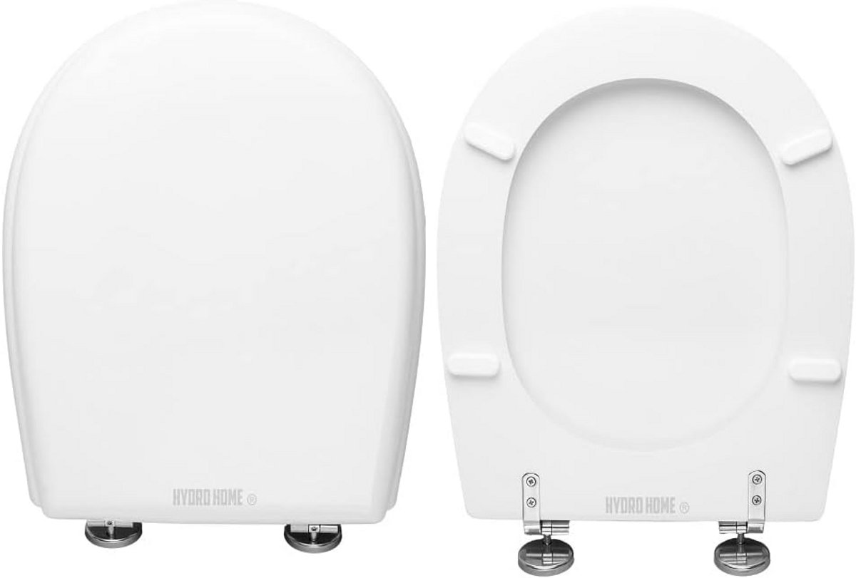 Toiletbril van gecoat hout met softclose en topfix scharnieren, compatibel met diverse keramische modellen
