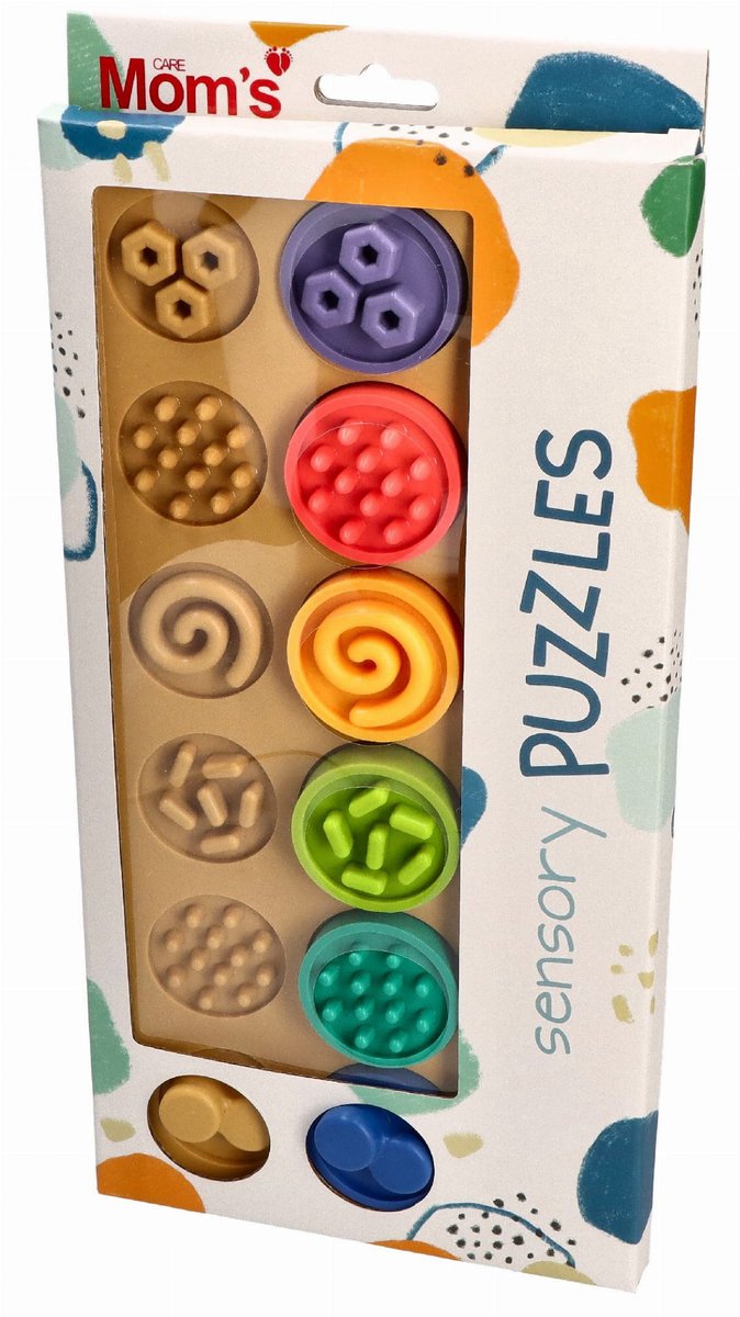 Mom's Care sensorisch speelgoed XL puzzel wielen - educatief en veilig.