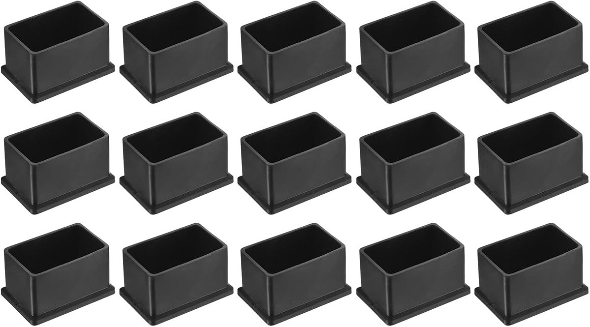 15 stuks PVC Vierkante Stoelpootdoppen voor Hardhouten Vloeren - Geluidsdempend