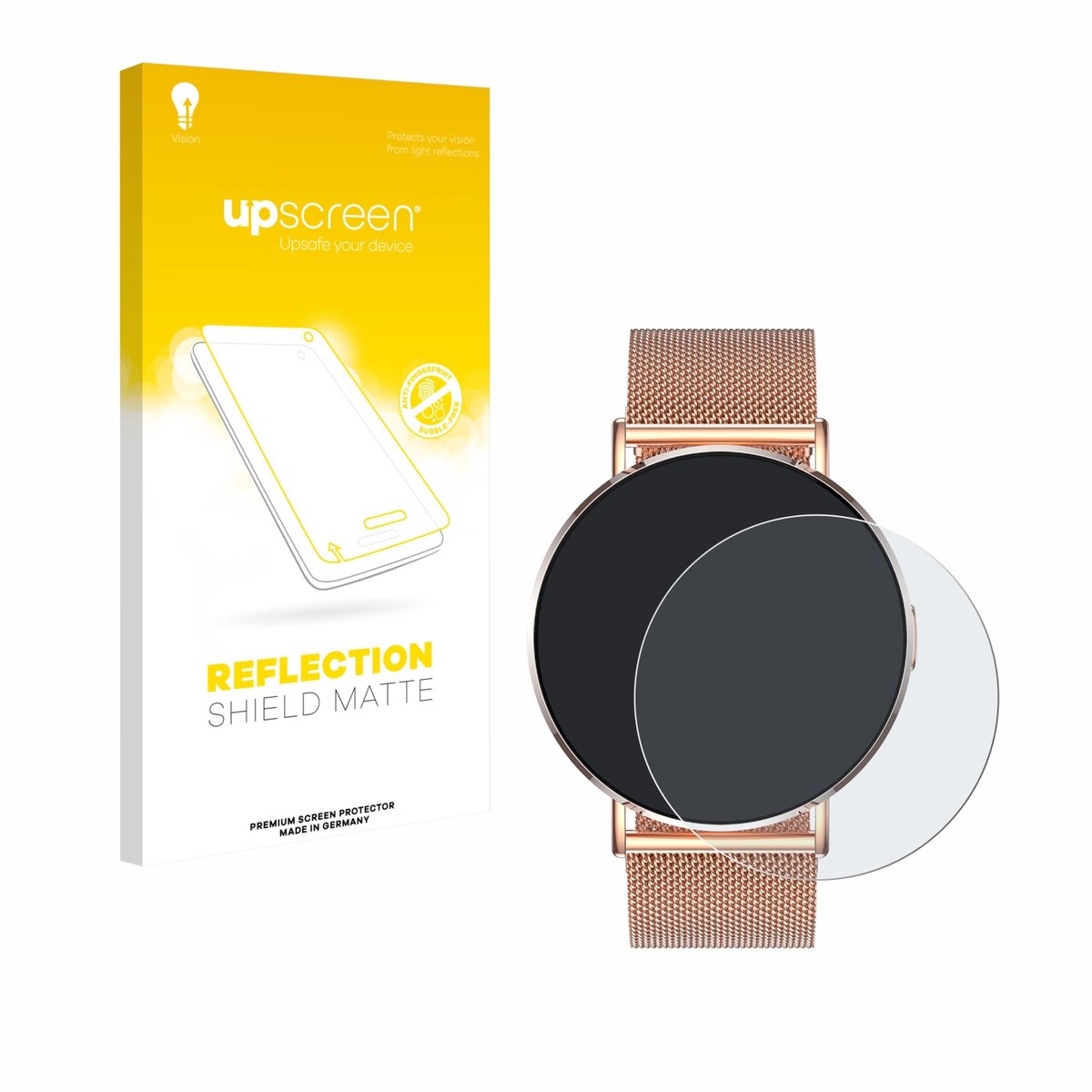 upscreen - Screenprotector voor Levowatch Eve 1.3" - Folie Beschermfolie anti glare matte
