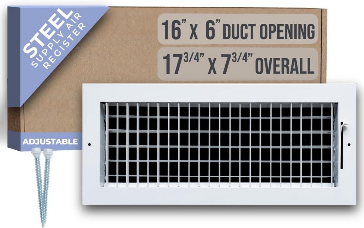 Verstelbaar Luchtventilatierooster Wit - Ventilatie Rooster voor Wand en Plafond