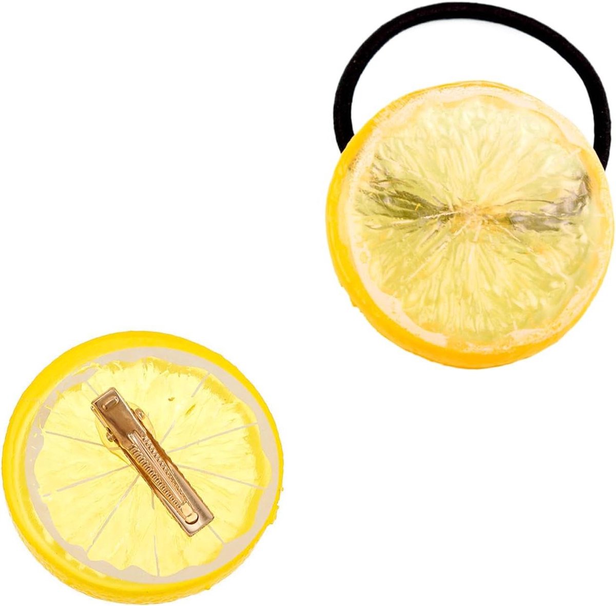 Schijfjes Haarelastiekjes Meisjes Oranje Fruit Haaraccessoires 2 Stuks