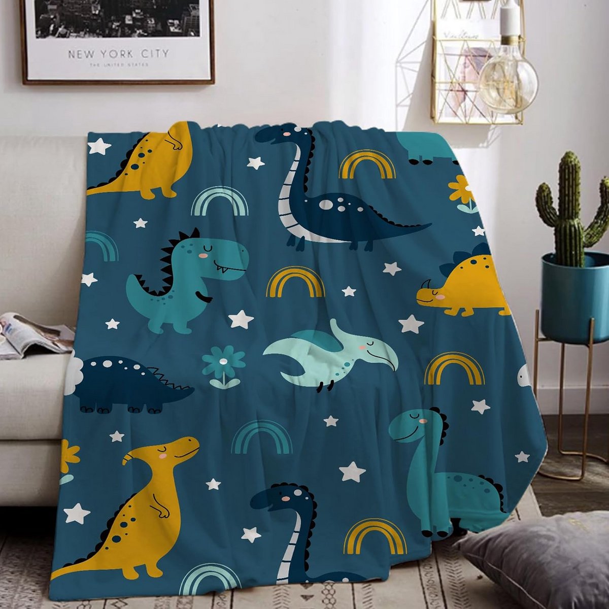 Zachte Kinderdeken met Schattige Print - Flanel Fleece - 130 x 150 cm