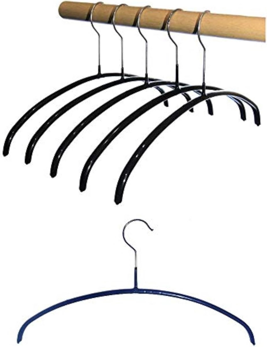 Kinder kleerhangers 36 cm - metaal zwart