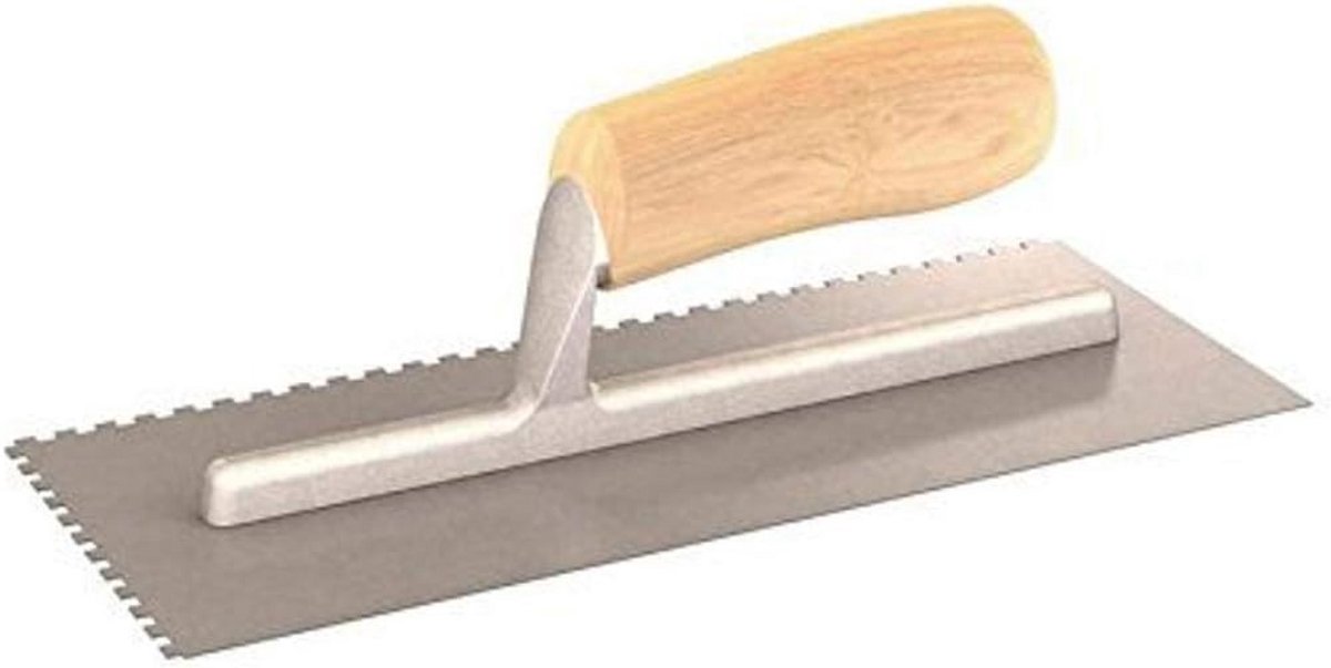 Metselbeitel 28/10,2-1,27° cm Vierkant Ingekerfd met Houten Handvat