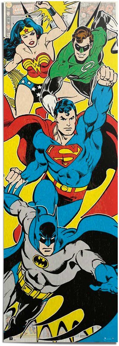 REINDERS Poster DC Comics superhelden - 158 x 53 - Papier - REINDERS Bonte kleuren