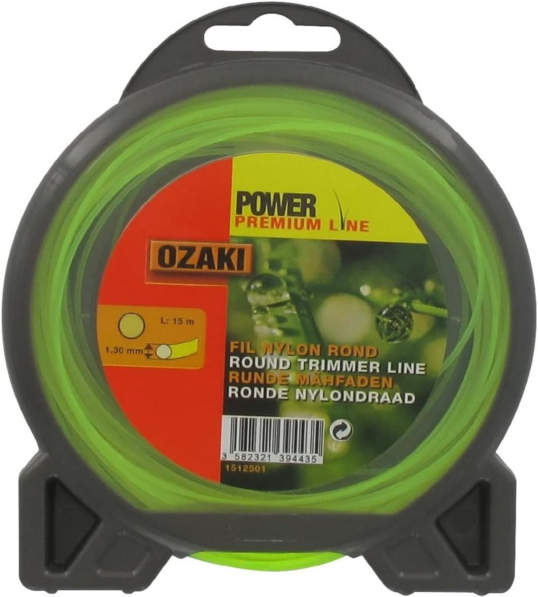 Ronde Nylondraad voor Trimmer - 1.3 mm Dikte en 15 Meter Lengte