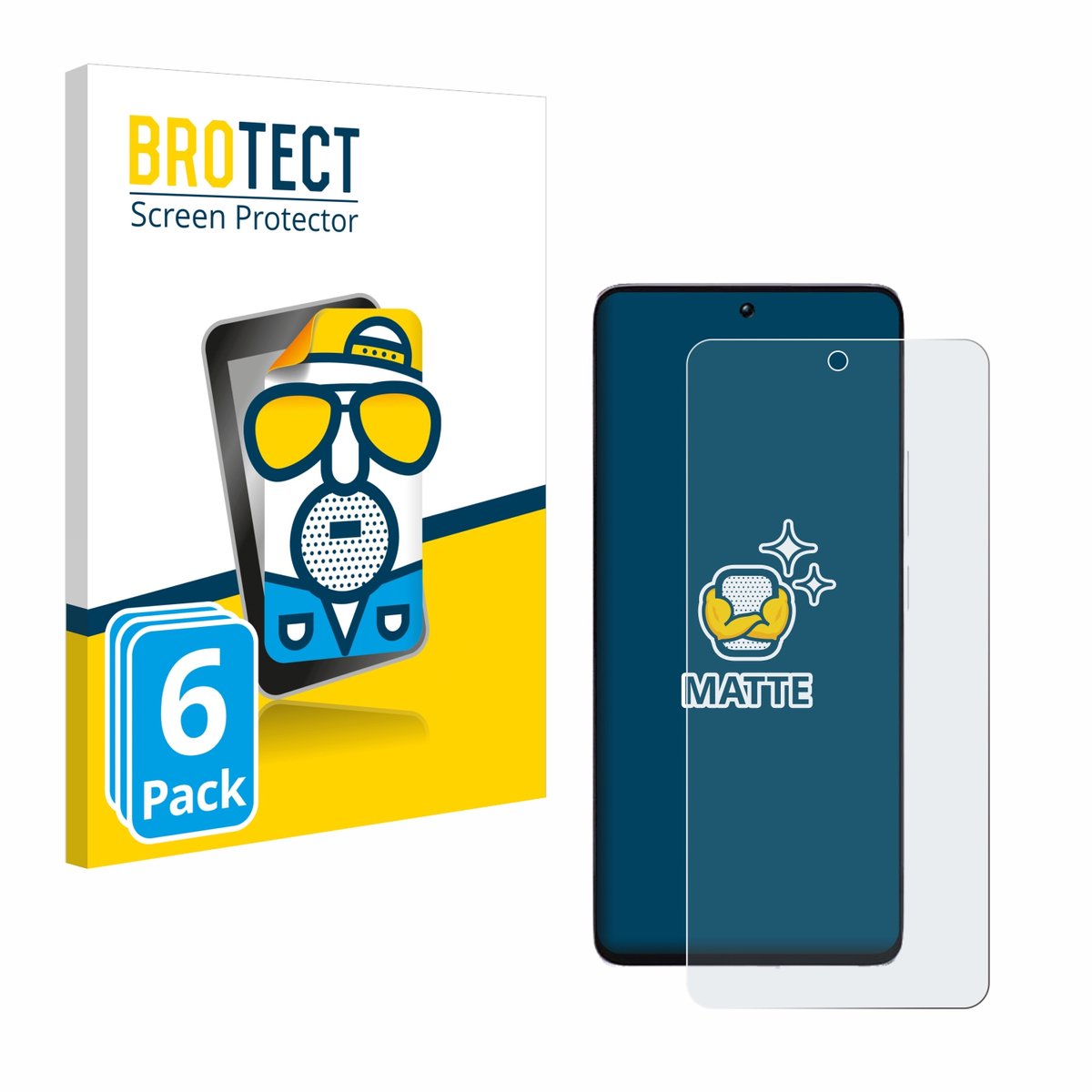 BROTECT - Screenprotector voor Xiaomi Poco M7 Pro 4G - Folie Beschermfolie matte 6 Stuks