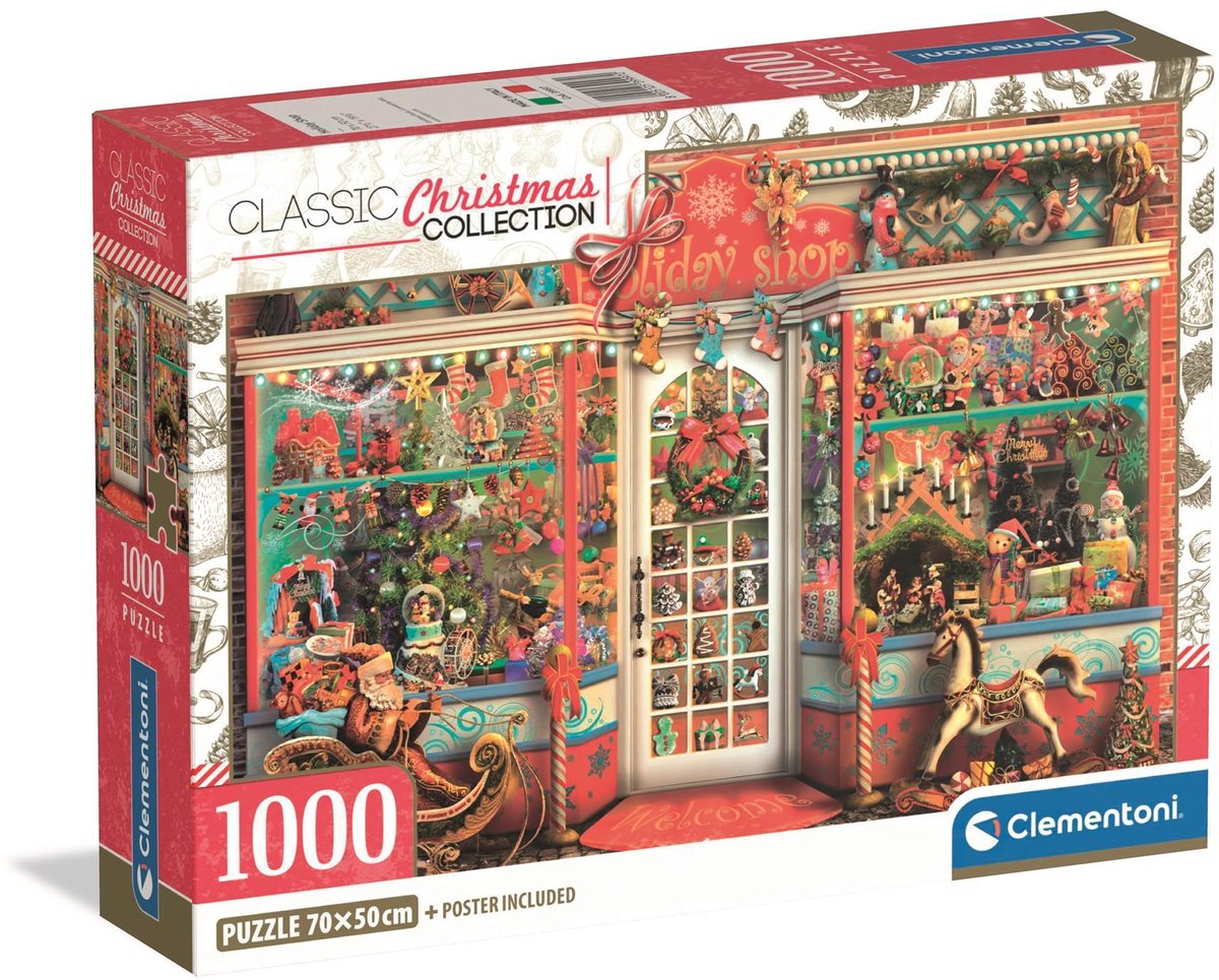 Clementoni legpuzzel kerstwinkel - 1000st.