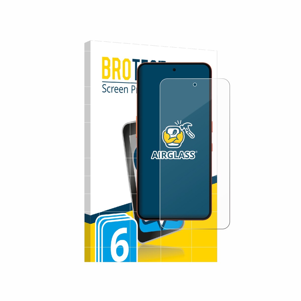 Screenprotector 6 Stuks voor Nothing CMF Phone 2 Pro Beschermglas transparant