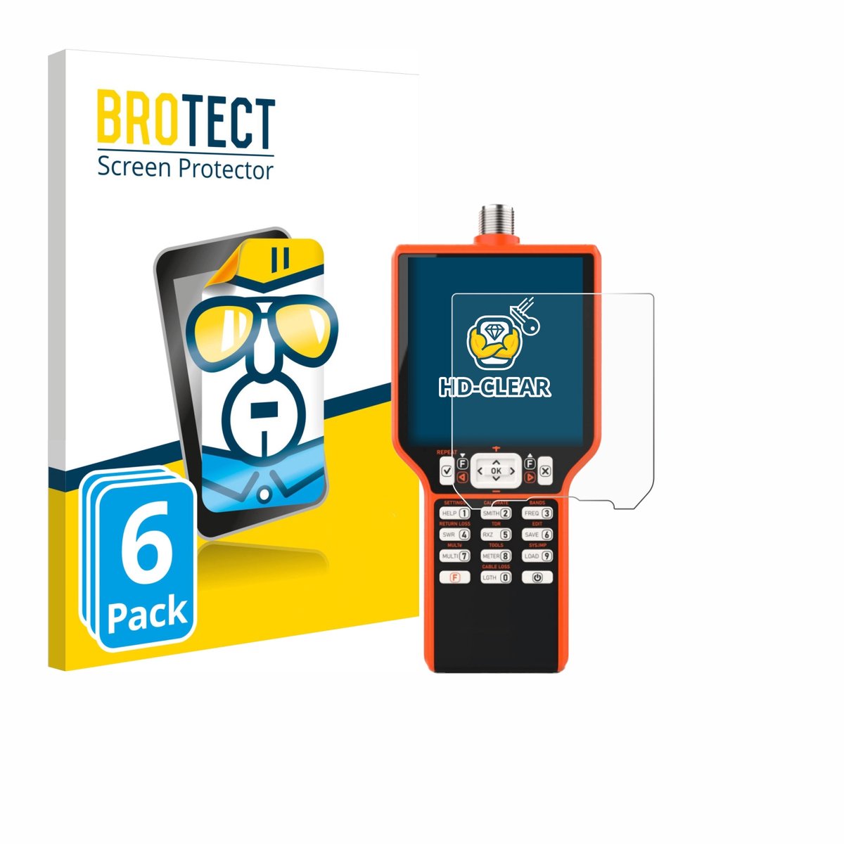BROTECT - Screenprotector voor RigExpert MATCH - Folie Beschermfolie transparant 6 Stuks