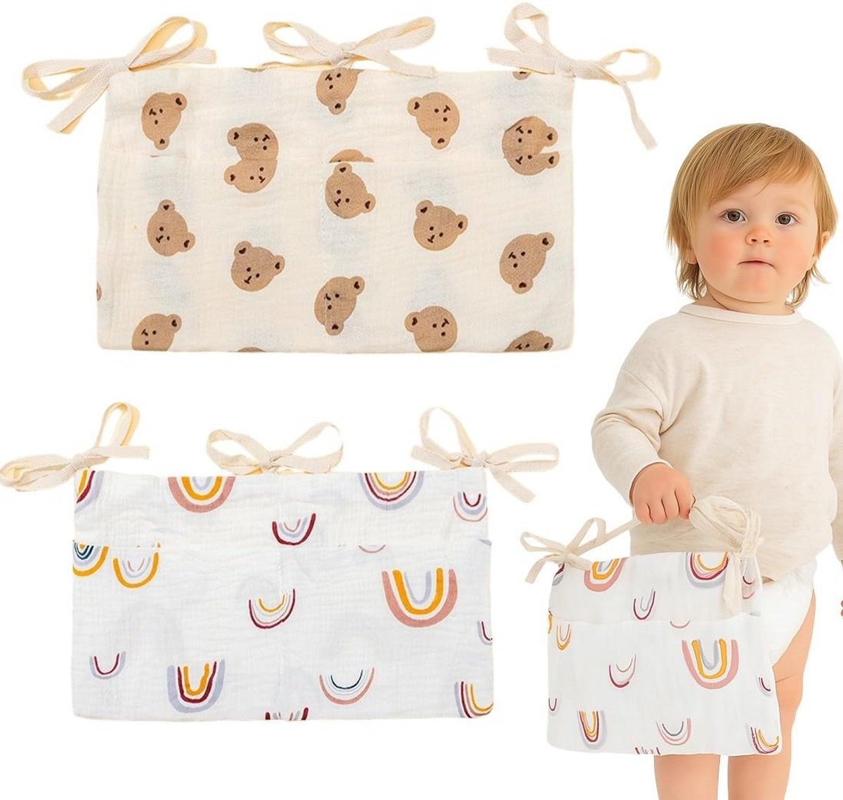 2-in-1 Hangende Luiertas en Organizer voor Babybedje
