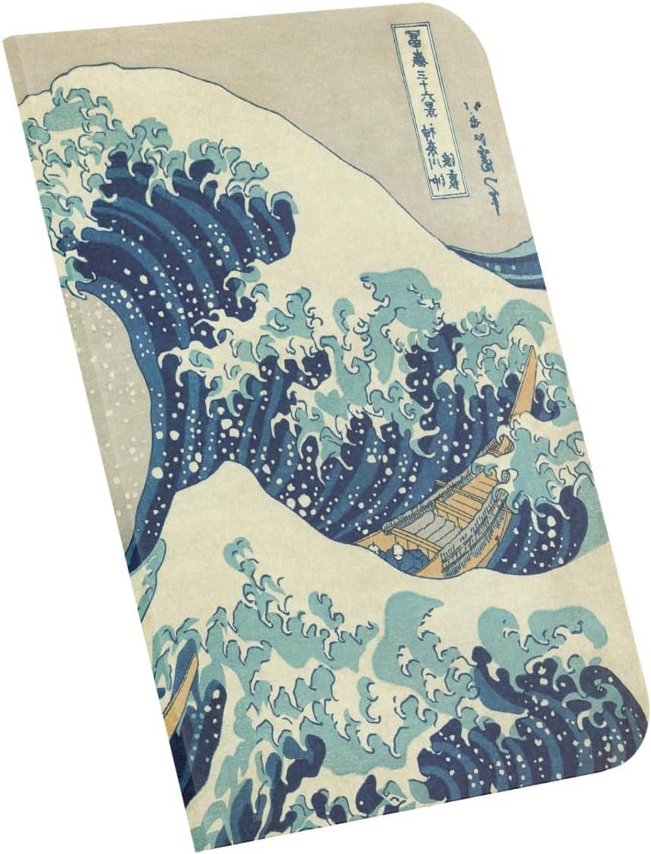 A4 Notitieboek Ongelinieerd - Groot Golf van Kanagawa Kunst - Flexibel Omslag