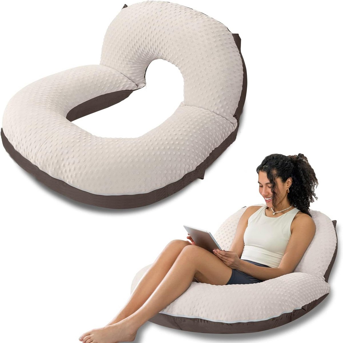 Leeskussen met Rugsteun voor Bed en Bank - Comfortabel Zitkussen voor Lezen en Ontspanning