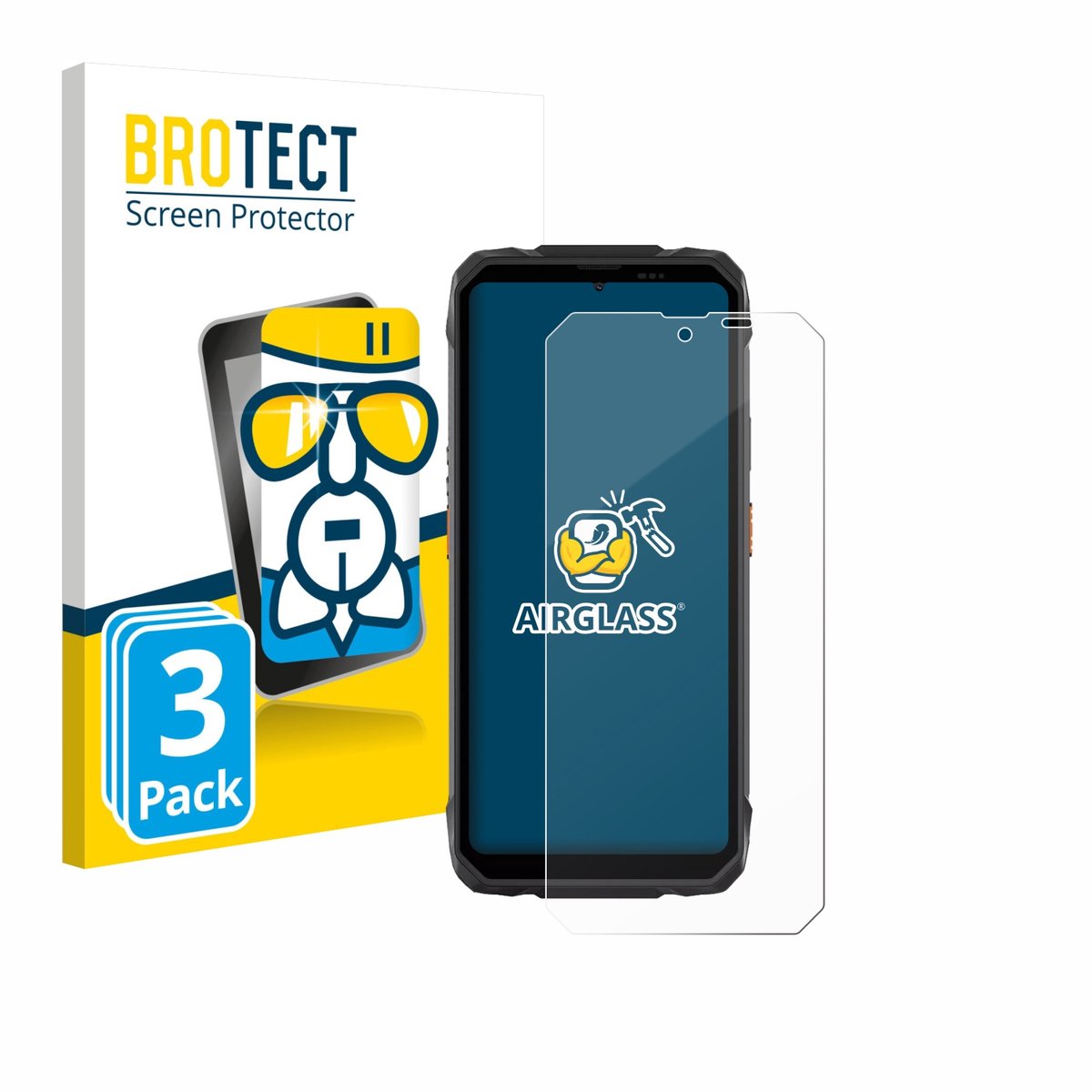 Screenprotector 3 Stuks voor Blackview Rock 1 Beschermglas transparant