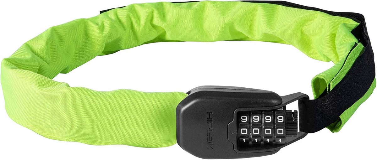 Licht Kettingslot met Cijferslot - 75 cm - Neon Geel Fiets- en Motorbeveiliging