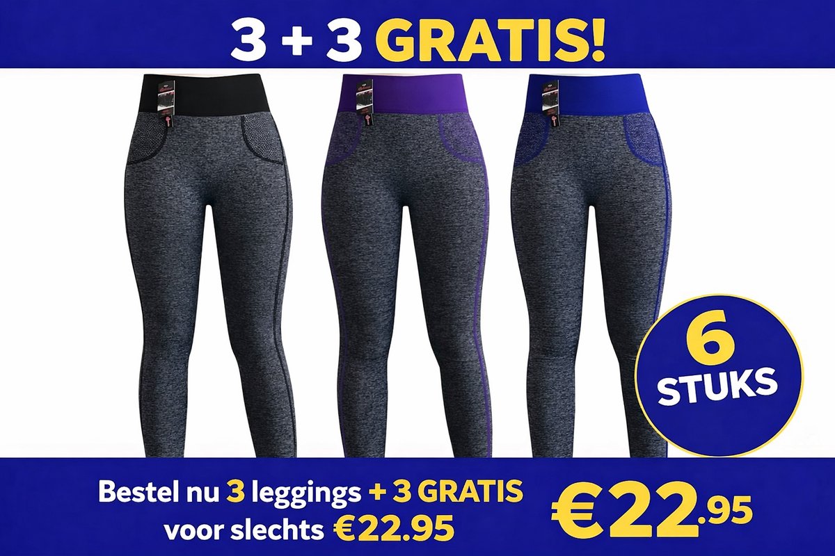 yoga annex sport-leggings (3 pack) maat s/m