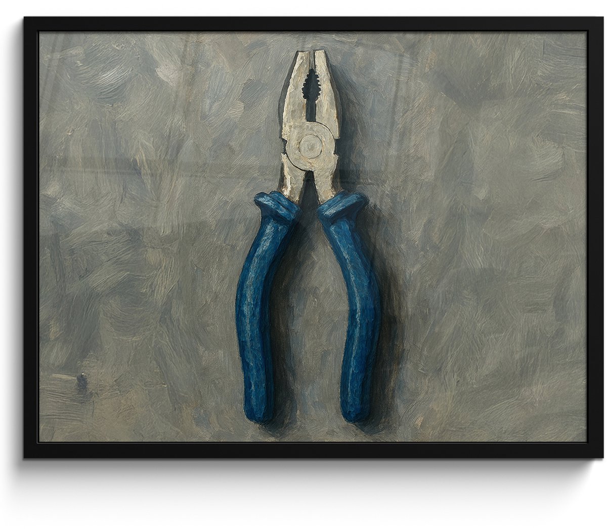 FrameYourWall Poster in lijst - Fotolijst 70x50 cm - Posters - Tang - Schilderij - Textuur - Verf - Posterlijst zwart - Decoratie - Wanddecoratie woonkamer - Muurdecoratie slaapkamer