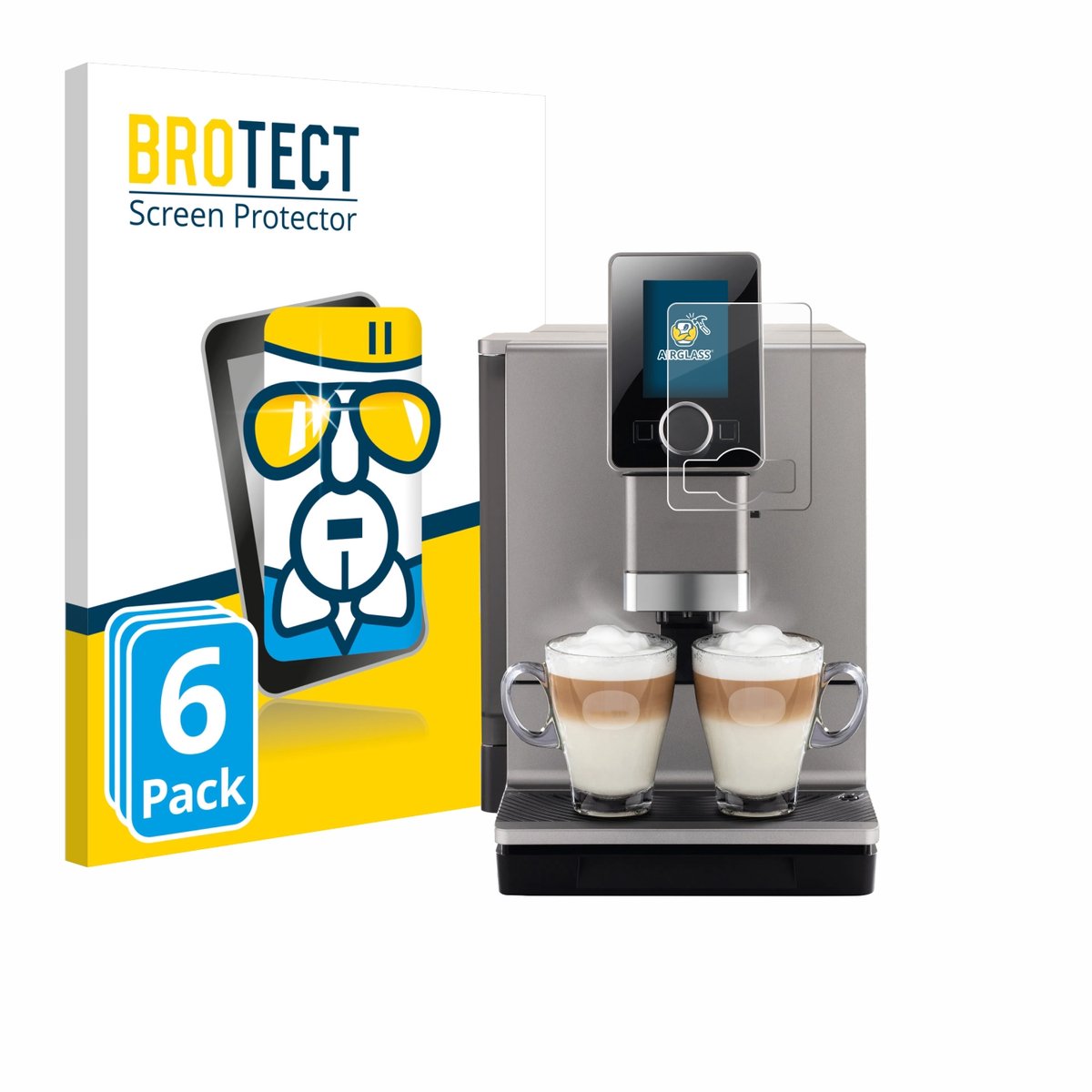 Screenprotector 6 Stuks voor Nivona NICR 930 CafeRomatica Beschermglas transparant
