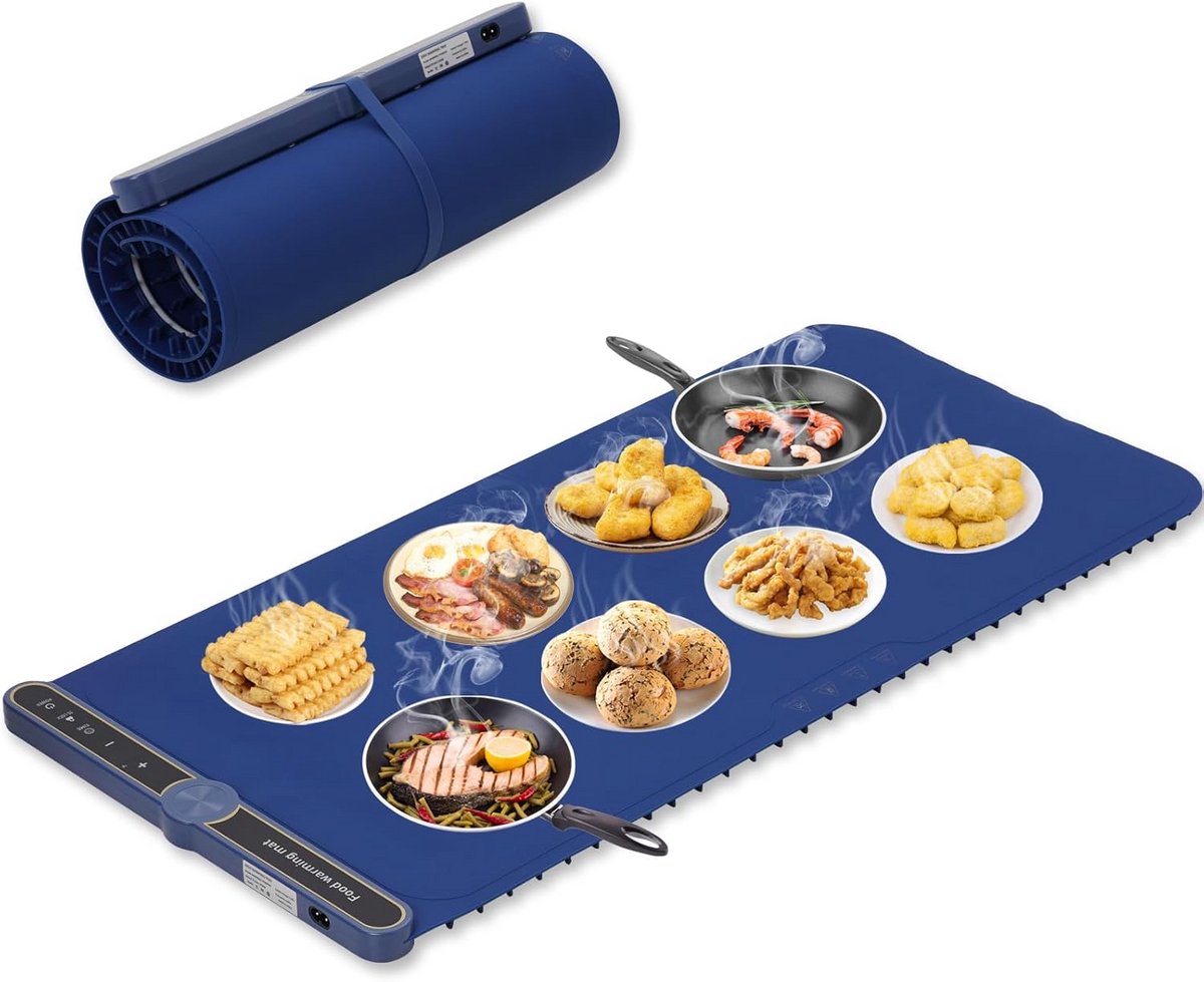Extra Grote Warmhoudmat 80x38 cm met 9 Temperaturen en Timers voor Buffet en Diner