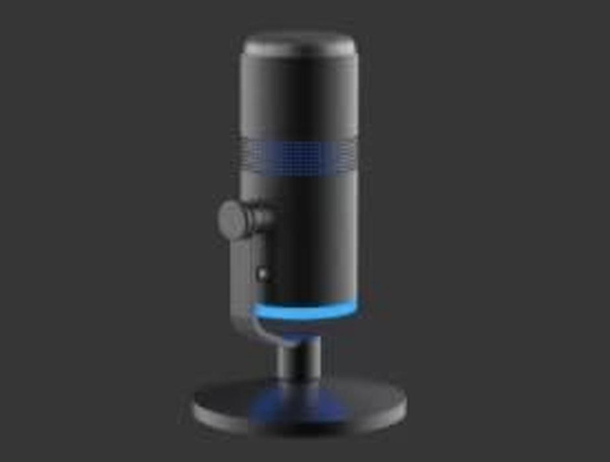USB Microfoon voor Streaming en Gaming - 16 mm Condensator - 24-bit/96 kHz - Cardiöide Richtpatroon - Versterkingsregeling - Hoofdtelefoonuitgang - 180° Kantelbaar - 360° Roterend Voetstuk - RGB Verlichting - Plug-and-Play