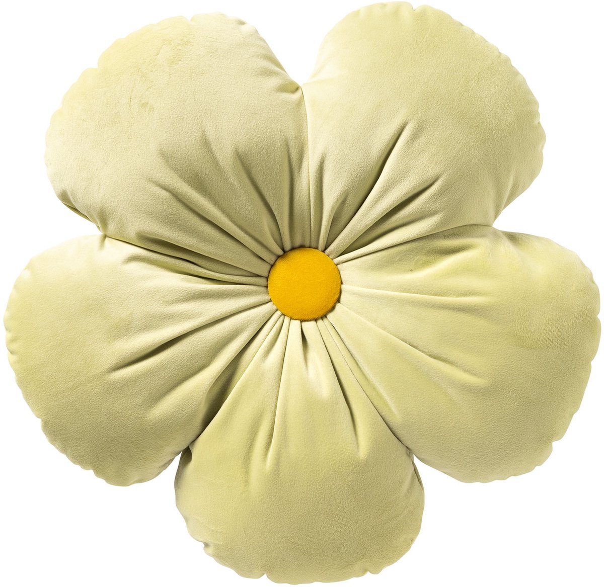 Textino LEANDER - sierkussen Ø40 cm - bloem - Nile - groen Lichtgroen