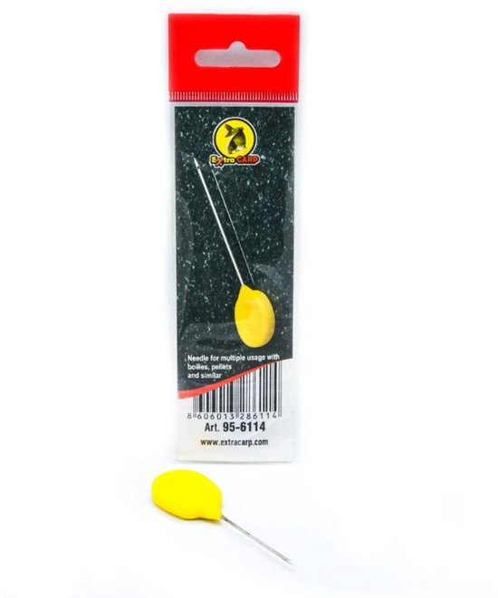 EXC Boilie Needle - Boilienaald voor Boilies & Haakaas - Geel - Baiting Tool - Met scherpe punt - Karper Vissen Rigmateriaal — afbeelding 3