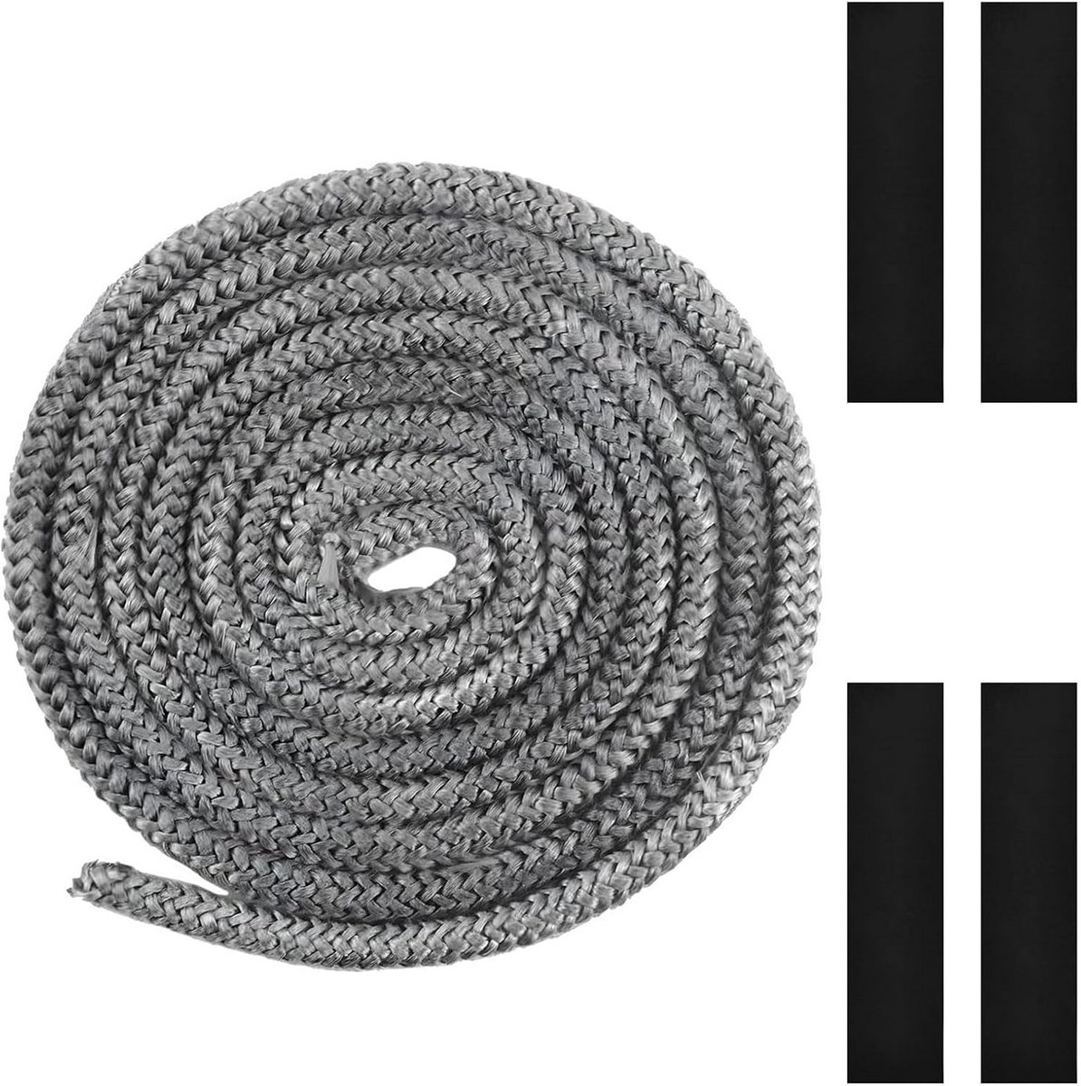 Hittebestendige Glasvezel Afdichtkoord 8mm x 3m voor Oven, Kachel en Open Haard Deur