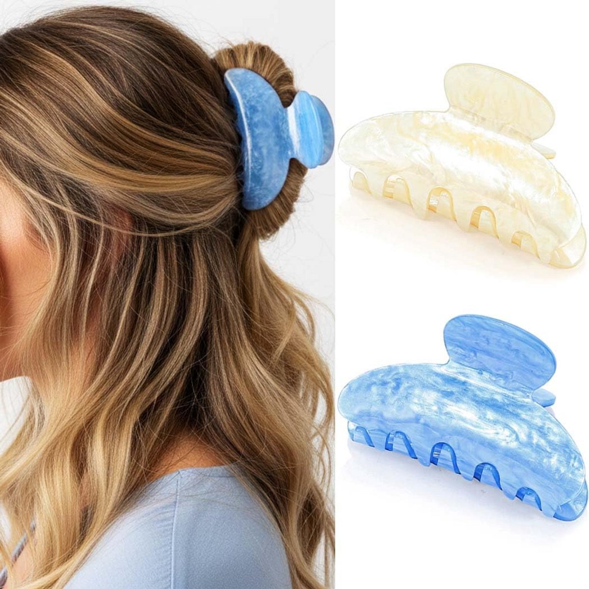 Middellange Acryl Haarspeld voor Dames - Stijlvol en Stevig