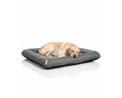 Orthopedische Hondenmand – XXL Hondenkussen 100 x 80 cm – Wasbaar Hondenbed Voor Grote Honden – Grijs met Rits