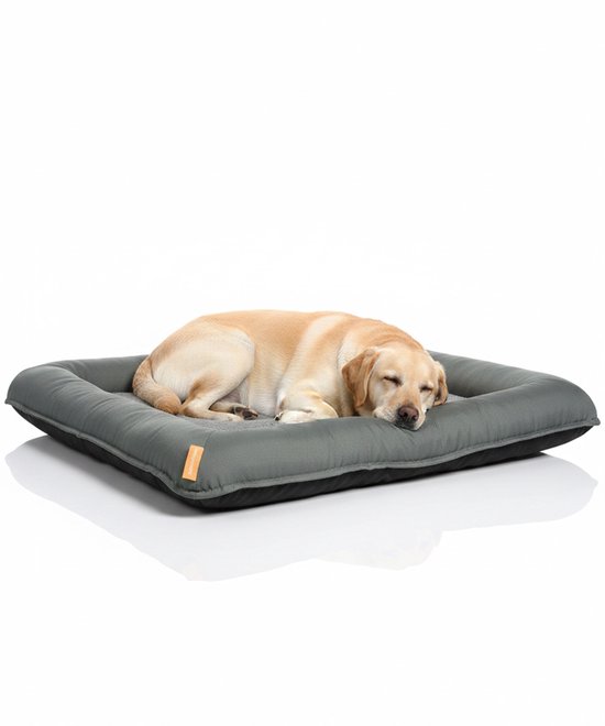 Orthopedische Hondenmand - XXL Hondenkussen 100 x 80 cm - Wasbaar Hondenbed Voor Grote Honden - Grijs met Rits