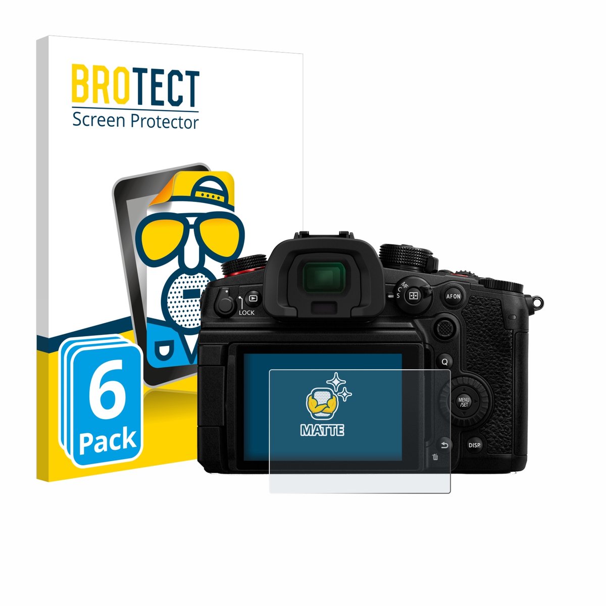 BROTECT - Screenprotector voor Panasonic Lumix DC-GH6 - Folie Beschermfolie matte 6 Stuks