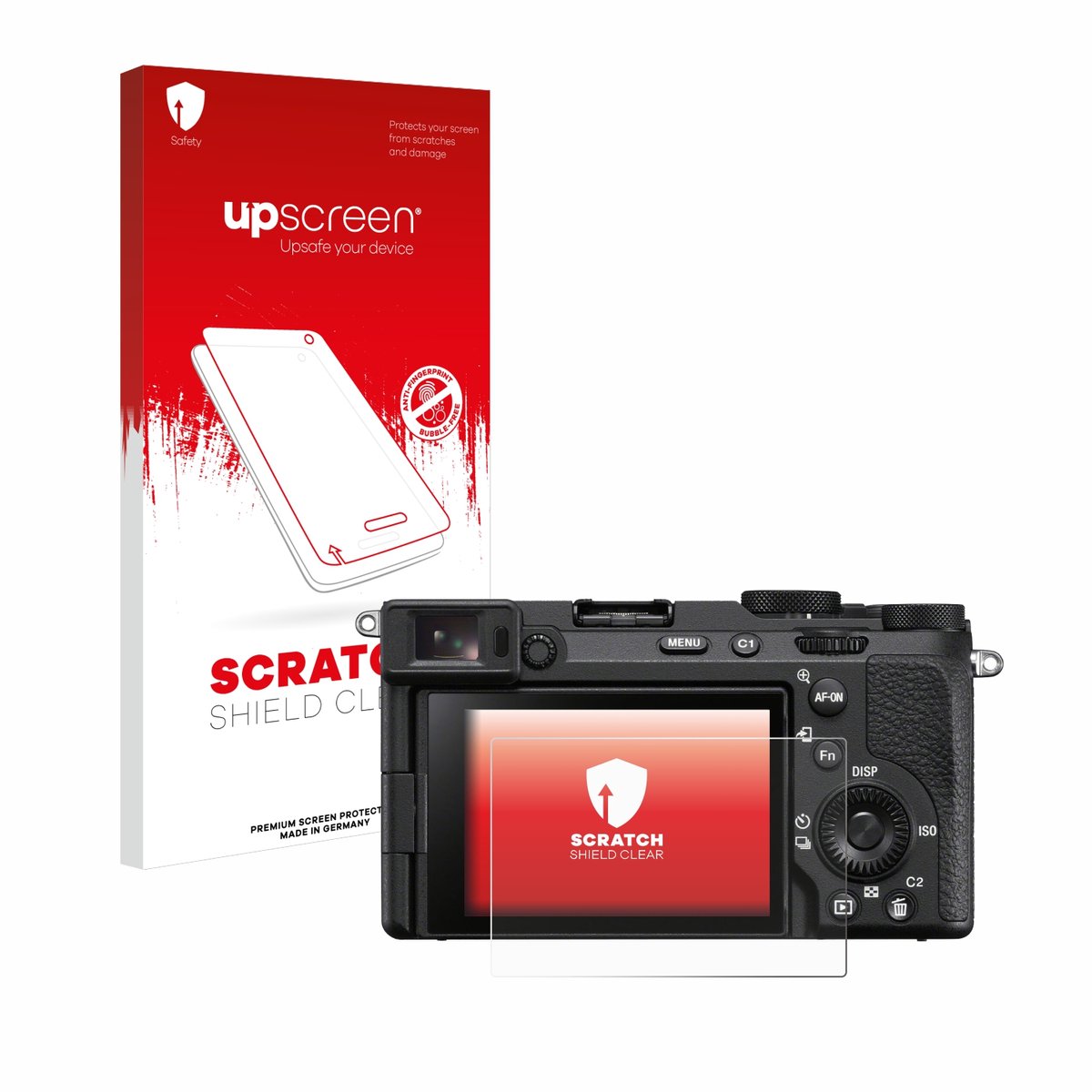 upscreen - Screenprotector voor Sony Alpha 7CR - Folie Beschermfolie transparant