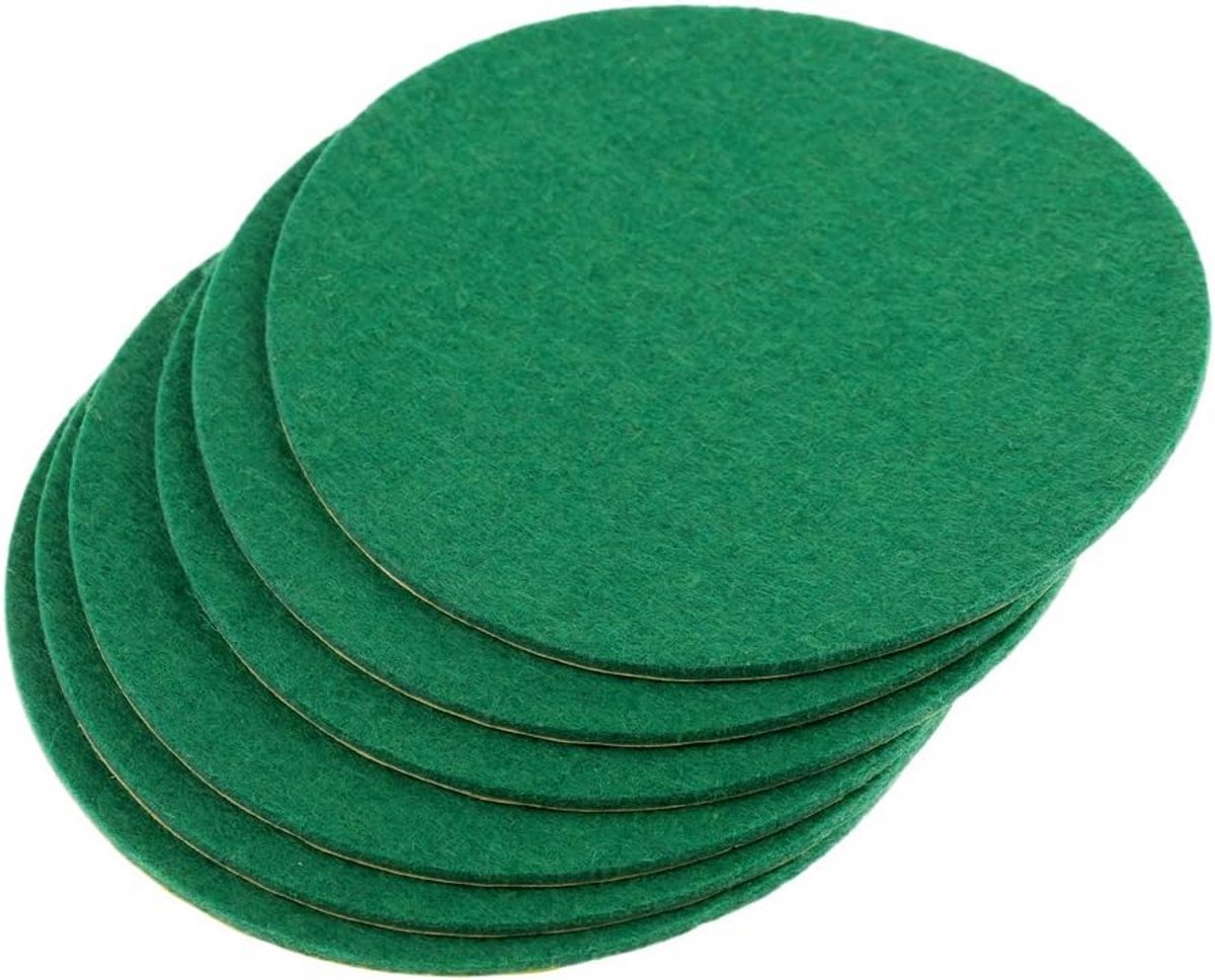 6 Stuks Groene Vilt Pads voor Air Hockey Tafel Pushers