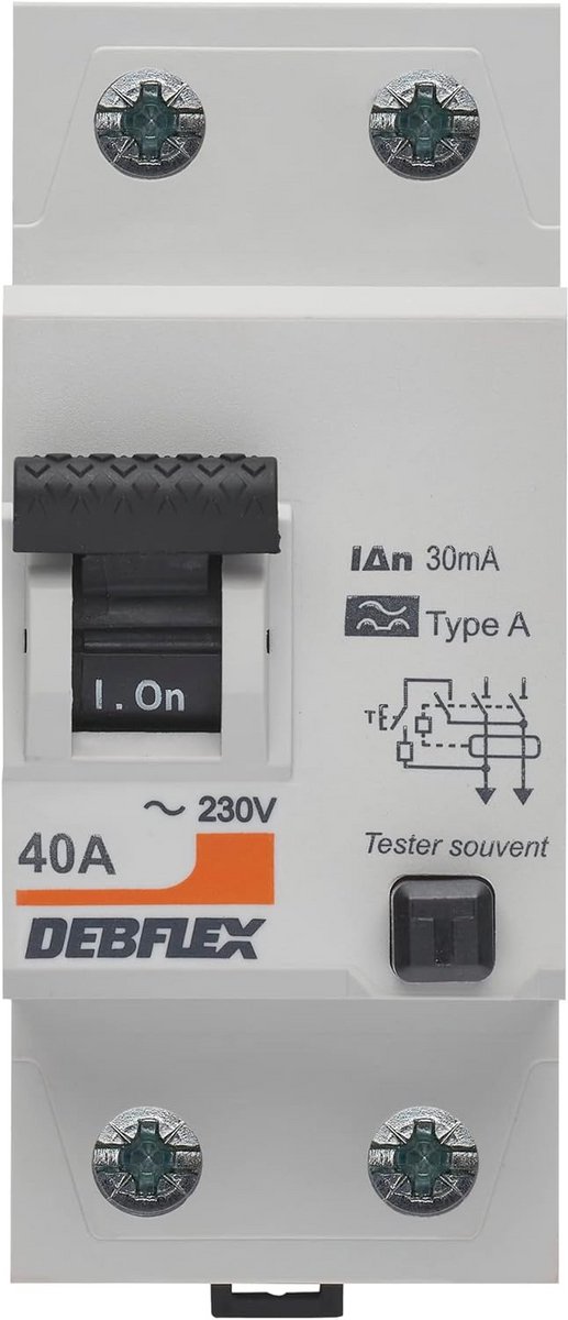 Modulaire Differentieelschakelaar 2P 40A 30MA Type A voor Elektrische Veiligheid