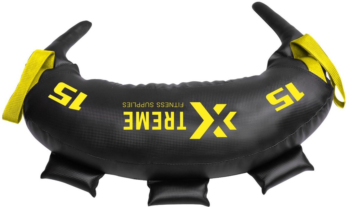 Xtreme Fitness Premium Bulgarian Bag 15kg Geel – Powerbag – Sandbag – Gewichtzak – Zandzak – Weightbag – Hyrox Training – Krachttraining – Crossfit – Home Gym