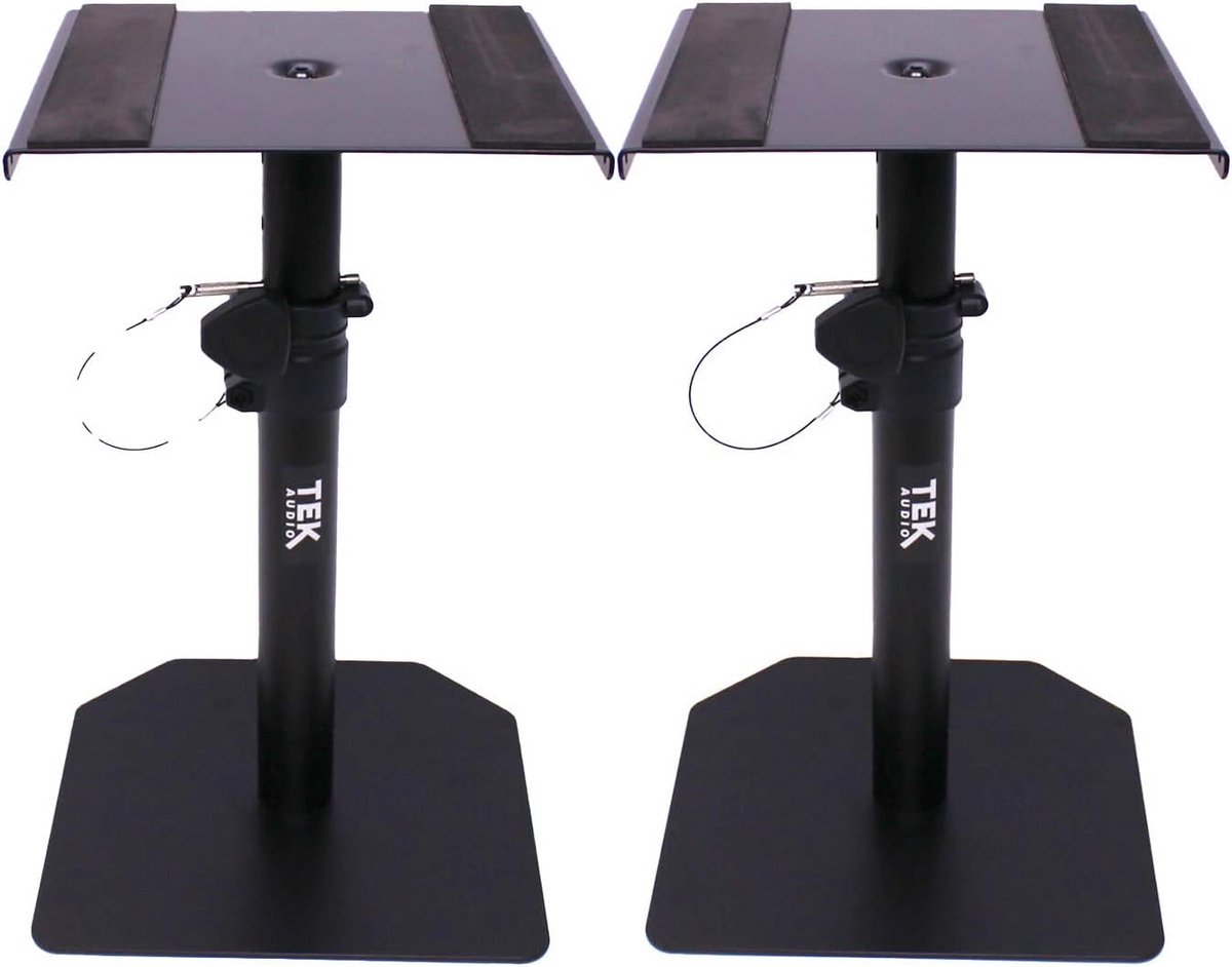 Set van 2 Verstelbare Studio Monitor Stands voor Bureau - Vibratie Damping