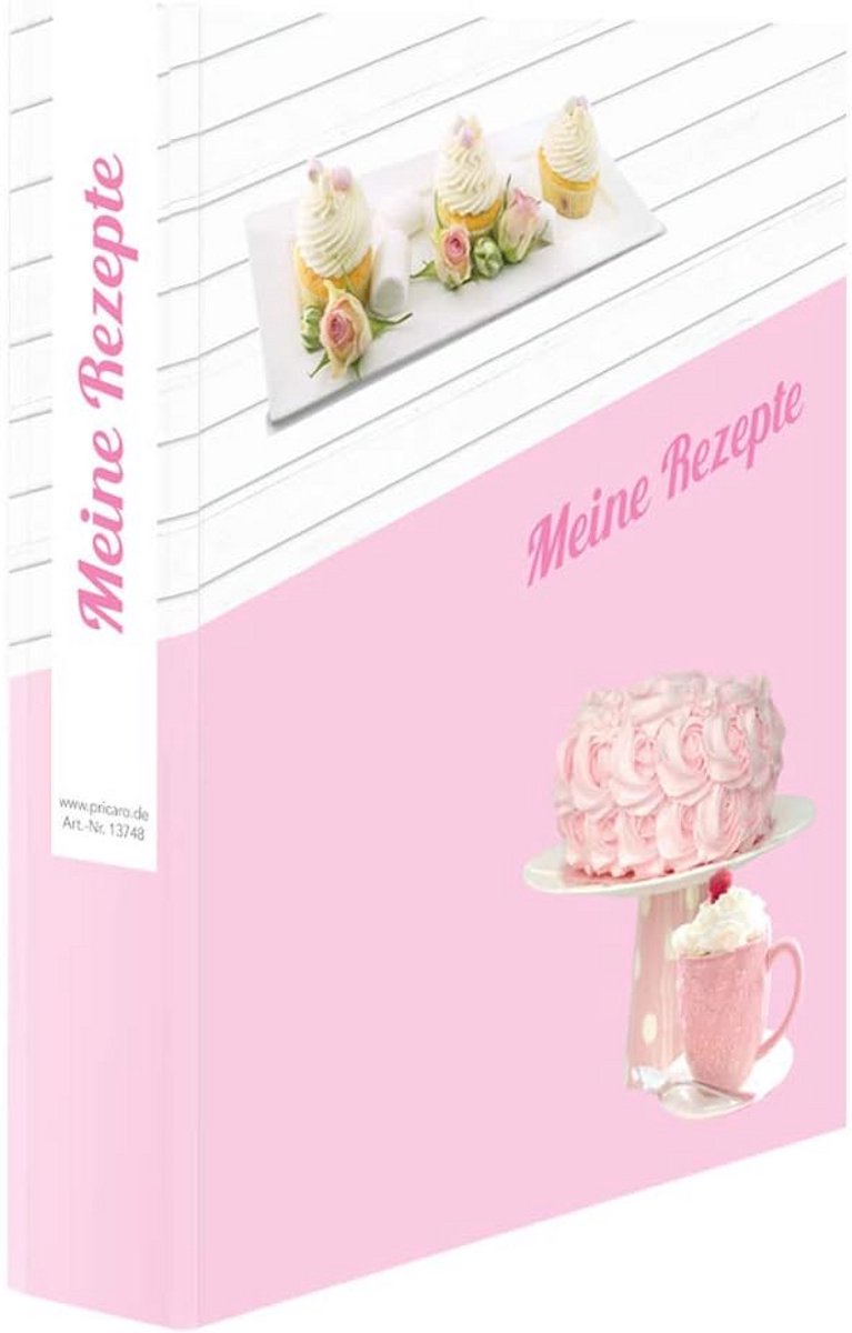 A5 Receptenmap met Cupcake Print - Ringband voor Kook- en Bakrecepten