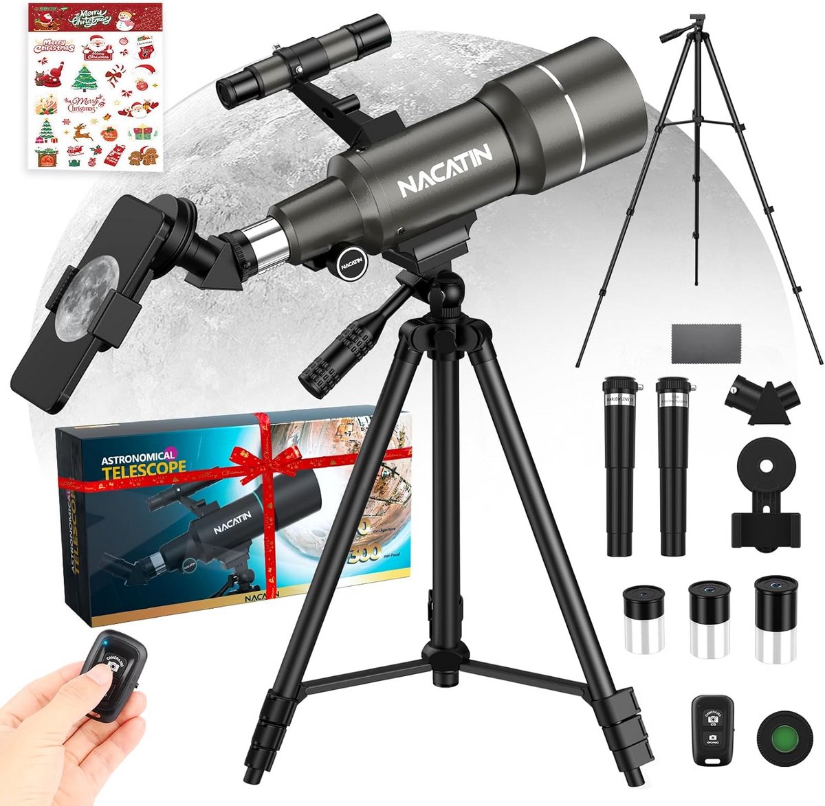 Krachtige Telescoop 70mm 300mm - Ideaal voor Sterrenkijken en Beginners