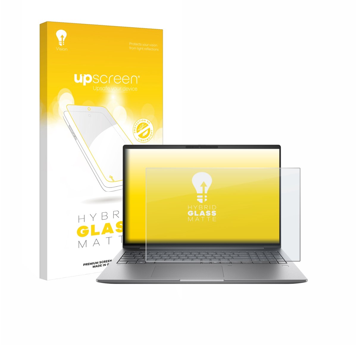 upscreen - Screenprotector voor HP Zbook X G1i 16" - Folie Beschermfolie Beschermglas matte