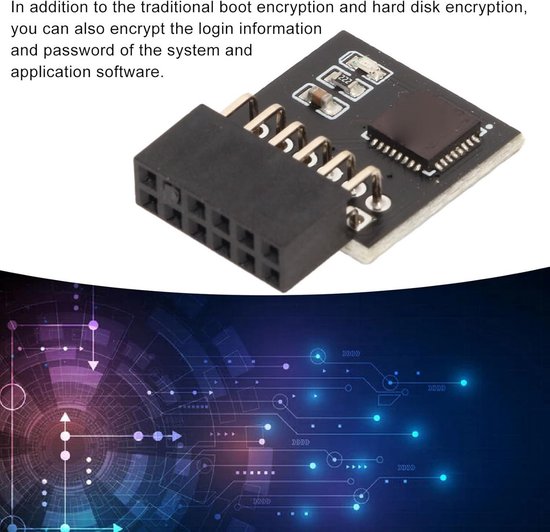TPM 2.0 Beveiligingsmodule – 20-pins LPC-kaart Voor Windows-moederborden