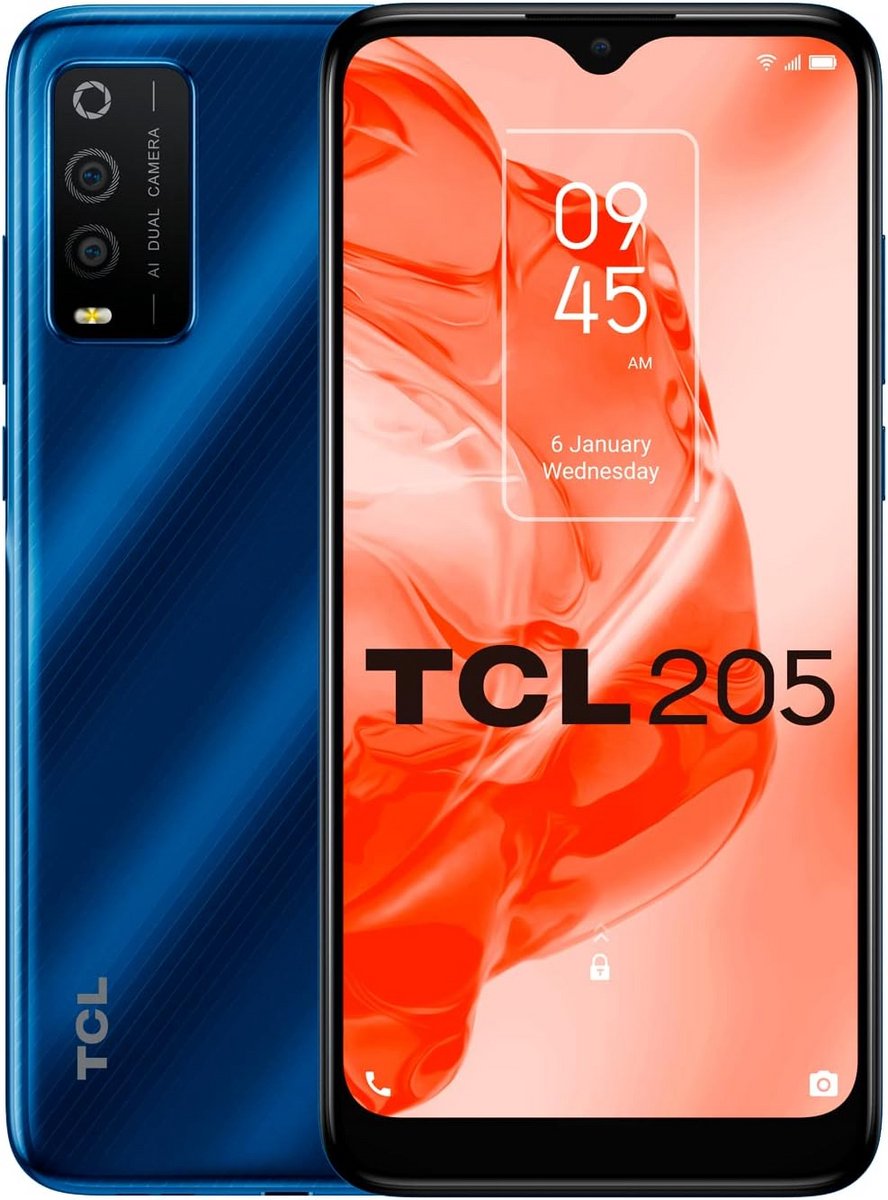 Betaalbare Smartphone 6.22 inch HD+ 32GB Opslag 2GB RAM Dual Sim Blauw