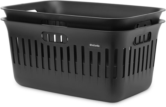 Brabantia Collect-It Wasmand 40 liter - Set van 2 - Black
