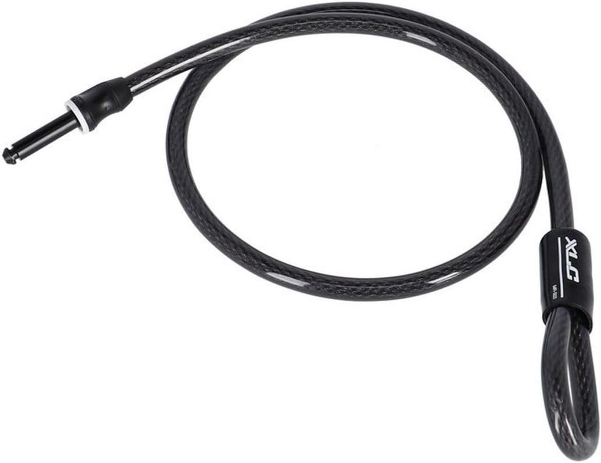 Stekkerslot voor Fiets, 100 cm Kabel, Zwart