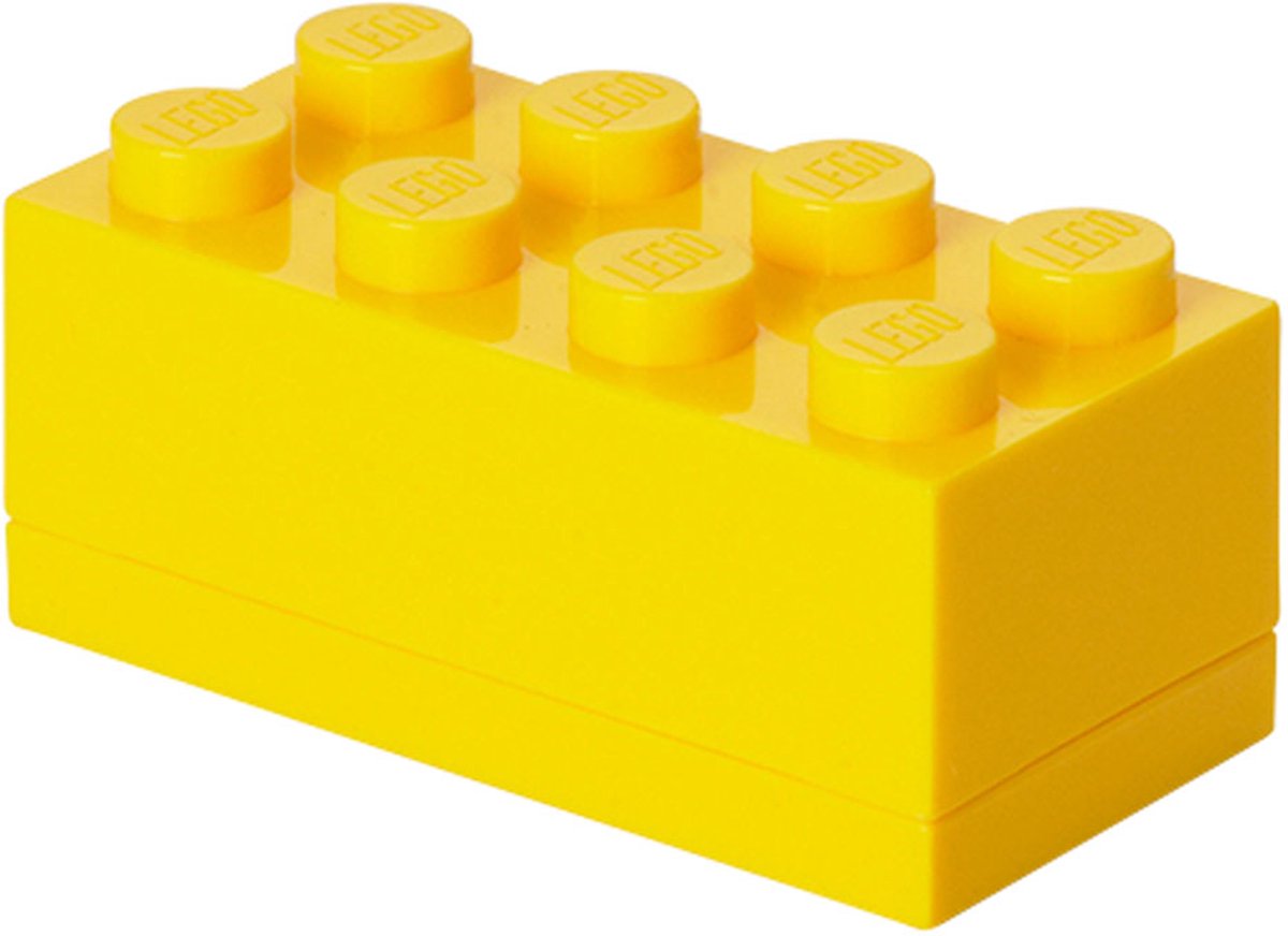 Lego Mini Box 8 Lunchbox - 4,6x9,2x4,3 cm - Geel