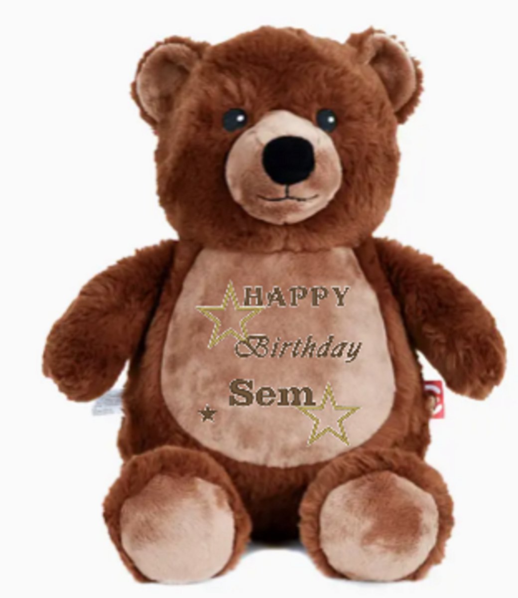 Grizzlybeer Cubbie Happy Birthday naam sterren
